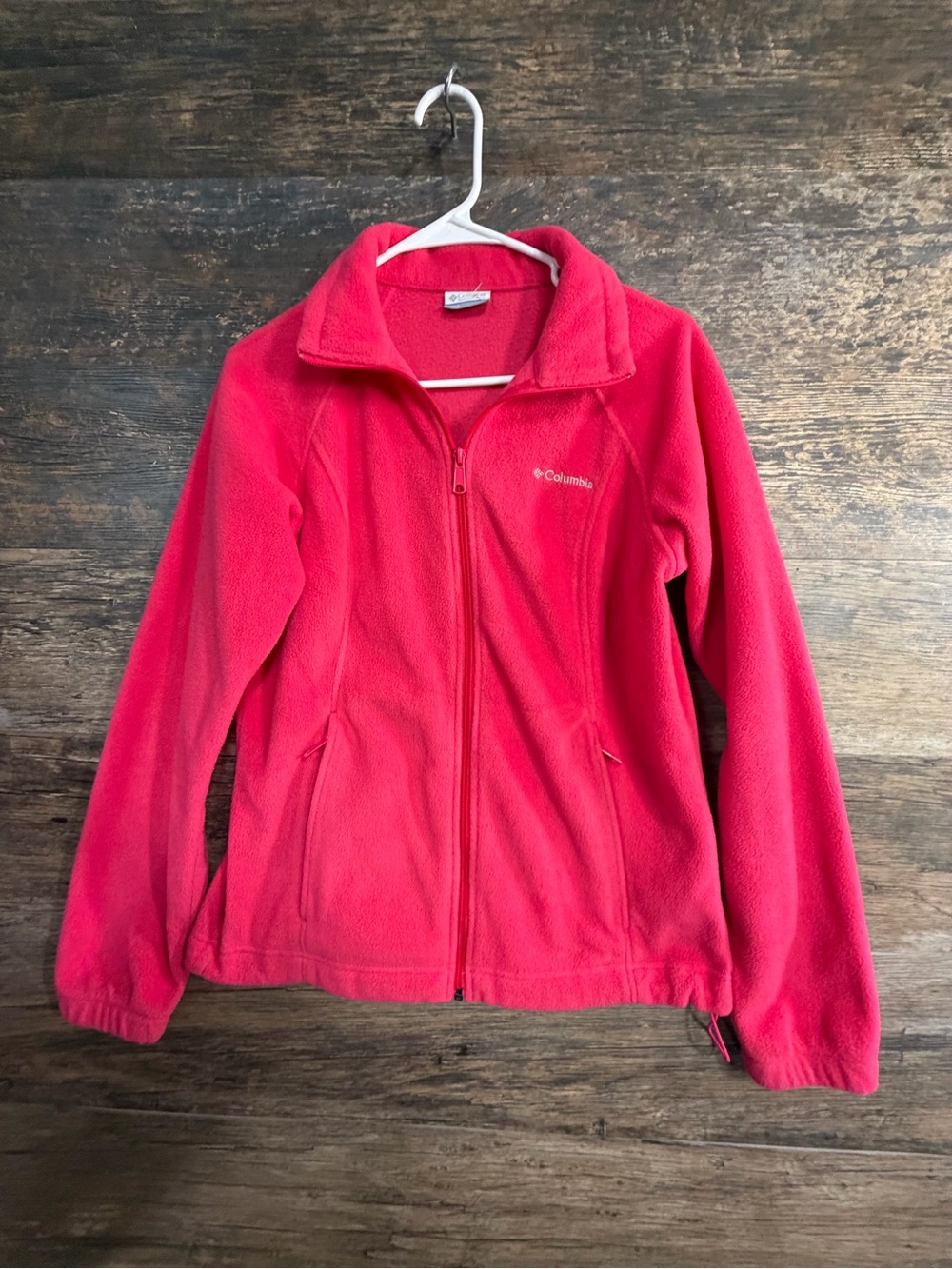 Columbia Bright Magenta Pink Full-Zip Women's Fleece Jacket